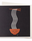Soba is a character design Asain noodle themed note card featuring typically playful illustration by Copenhagen based artist, Anders Arhoj from the infamous Studio Arhoj. The notecard has been left deliberately blank inside for your own personal message and is suitable to send for any occasion.