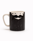 'Beardy George' is a white porcelain mug with a great marker pen cartoon beardy decal face. 