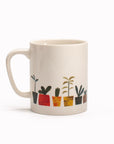 Little Plants mug is a white porcelain mug featuring beautifully simple and naïve illustration by Madrid based artist, Blanca Gomez for USTUDIO Design. 