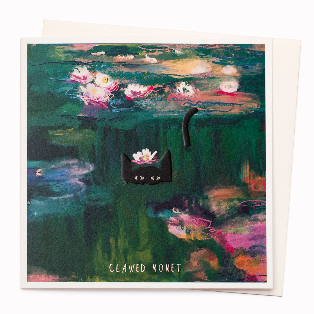 Clawed Monet | Art Pun Greeting Card | Niaski