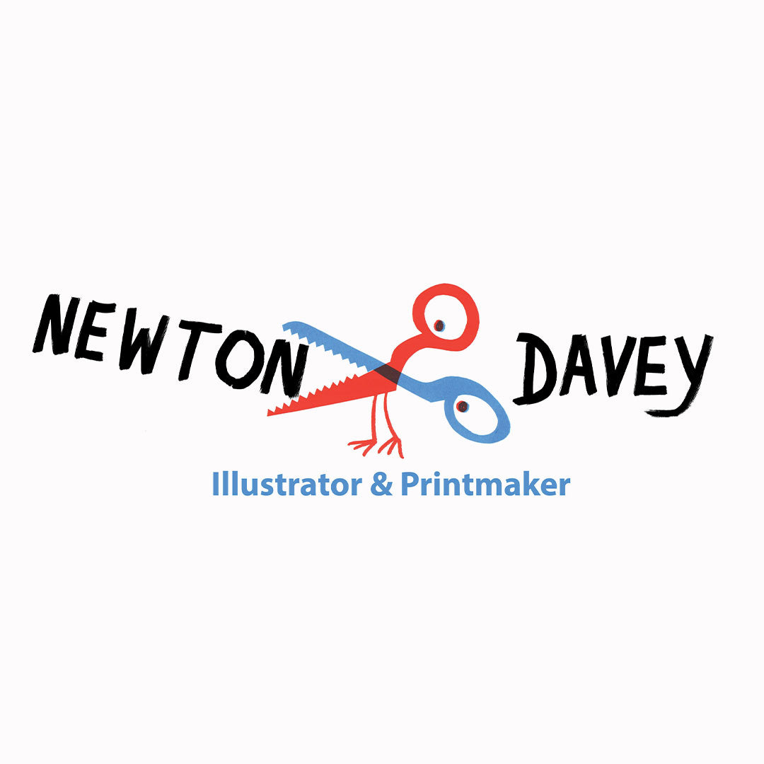 Logo of illustrator and printmaker, Newton Davey