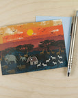 Serengeti Sunset | Enamel Pin Badge Card | Katy Welsh