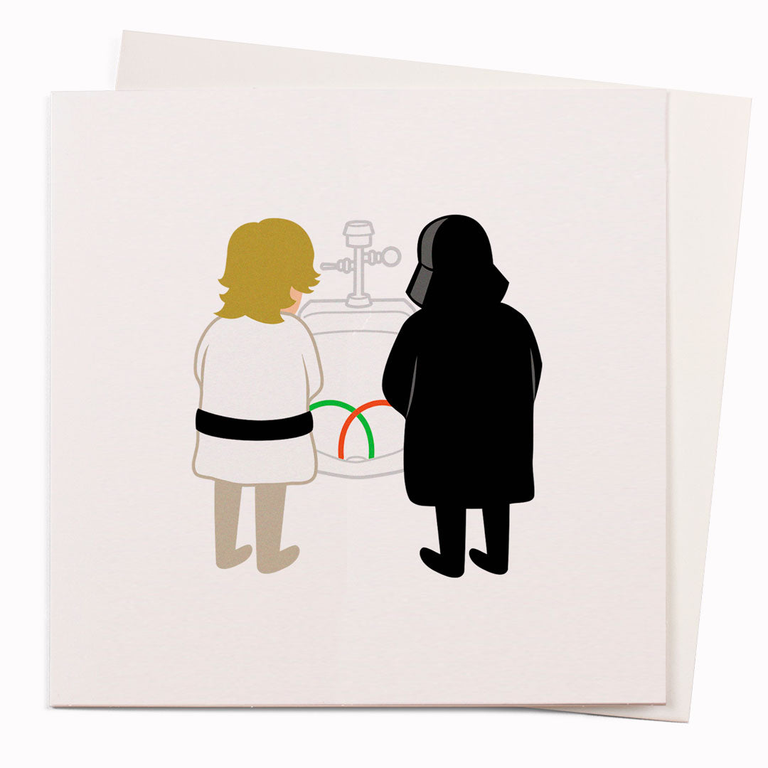 Sabre Fight | Art Humour Note Card | Phil Jones