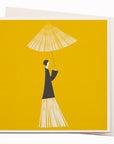 Yellow Umbrella | Greeting Card | Blanca Gomez