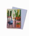 Cactus Glass Room | Enamel Pin Badge Card | Katy Welsh