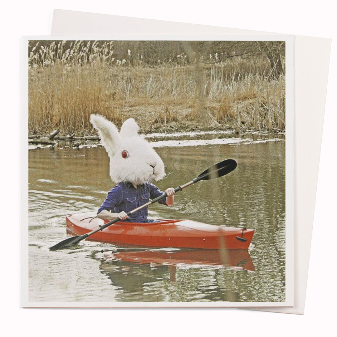 The Kayak Bunny card is part of the 1000 Words - Slice of life licensed photography collection with a focus on animal shenanigans and the ridiculous.
