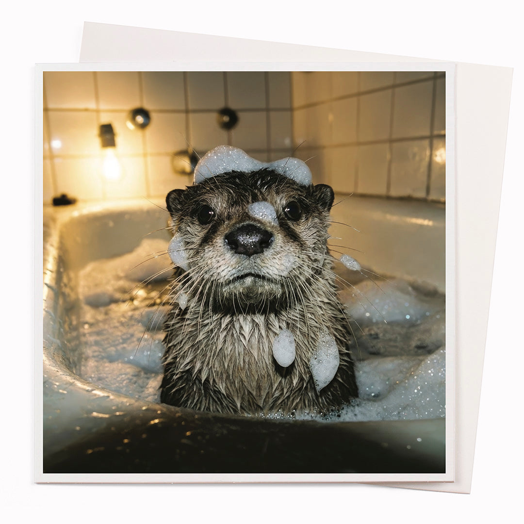 Bathtime for Otter | Photographic Greeting Card