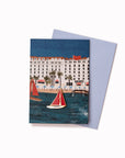 Cannes Beach | Enamel Pin Badge Card | Katy Welsh