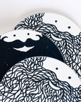 Bernard + Samuel | Set of 2 Plates | Beardy by Phil Jones