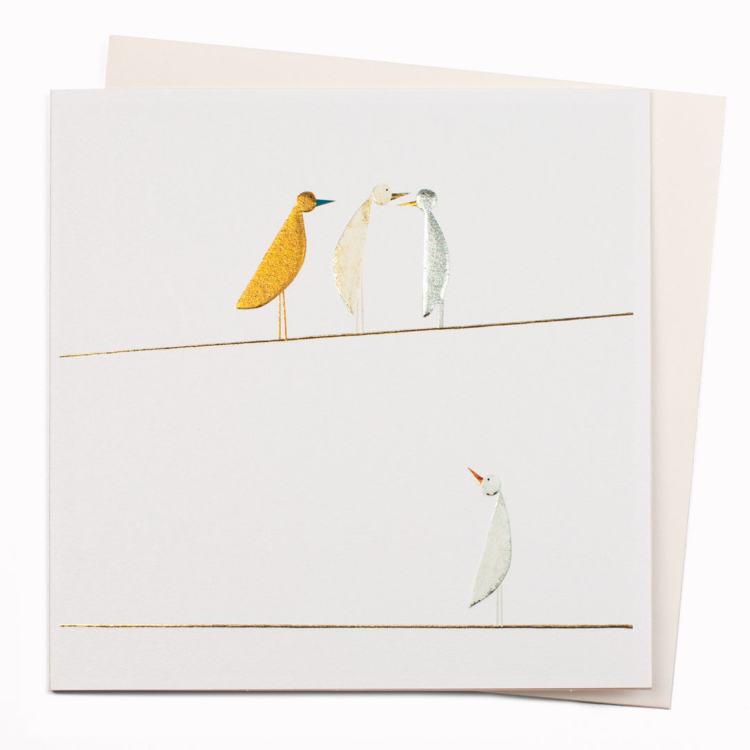 Birds On A Wire | Greeting Card | Blanca Gomez