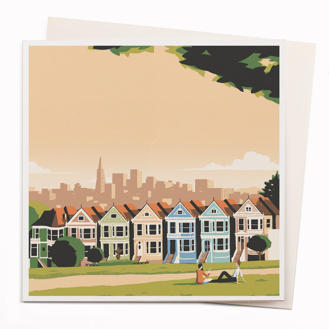 San Francisco |  Travel Illustration Note Card | David Doran