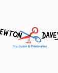 Logo of illustrator and printmaker, Newton Davey