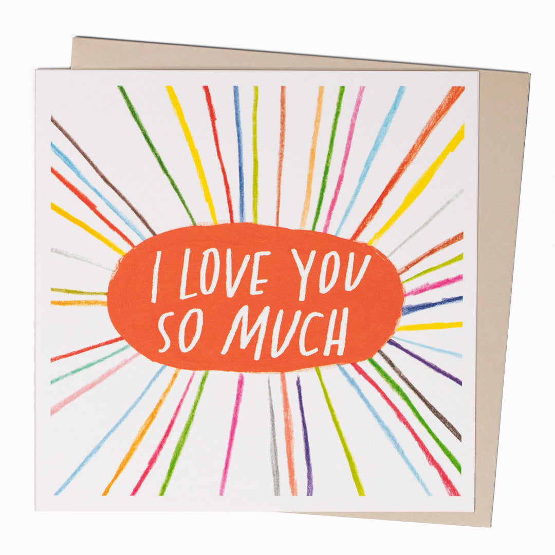 I Love You So Much | Typographic Anniversary Card