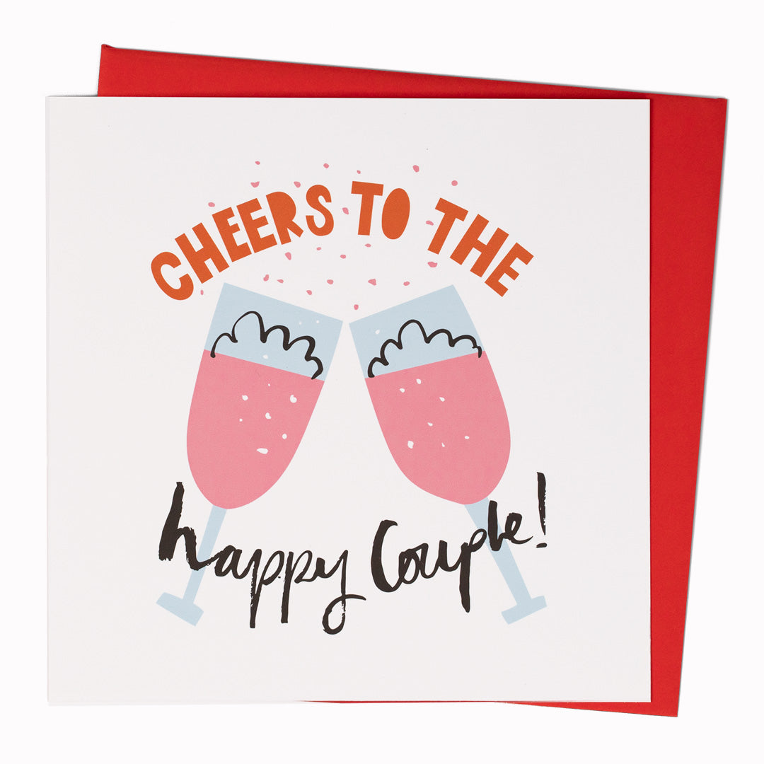 Cheers to the Happy Couple | Illustration Wedding Card