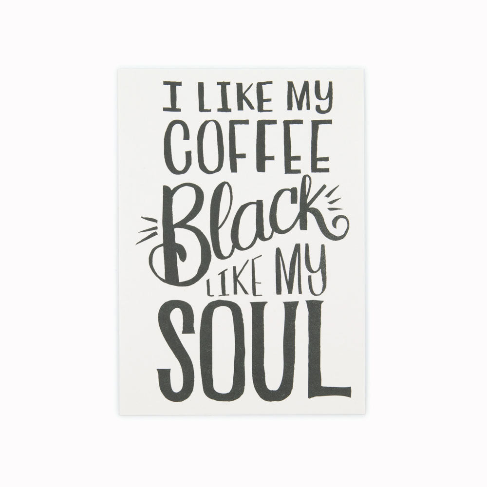 Black Coffee | Illustration Postcard | Matthew Taylor Wilson