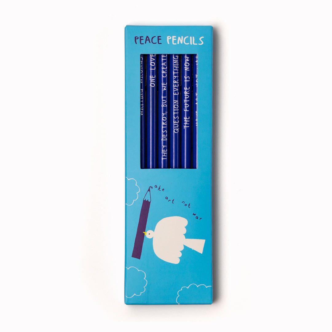 Peace | Set of 6 HB Pencils | Sharp + Blunt
