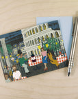 Roman Diners | Enamel Pin Badge Card | Katy Welsh