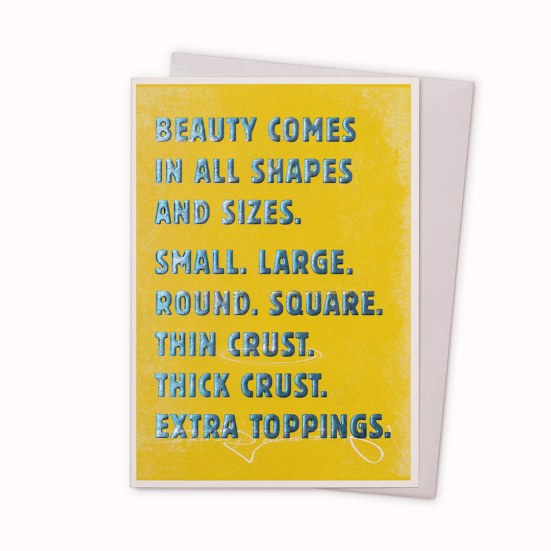 USTUDIO Design Typographic Humour Notecard | Extra Toppings