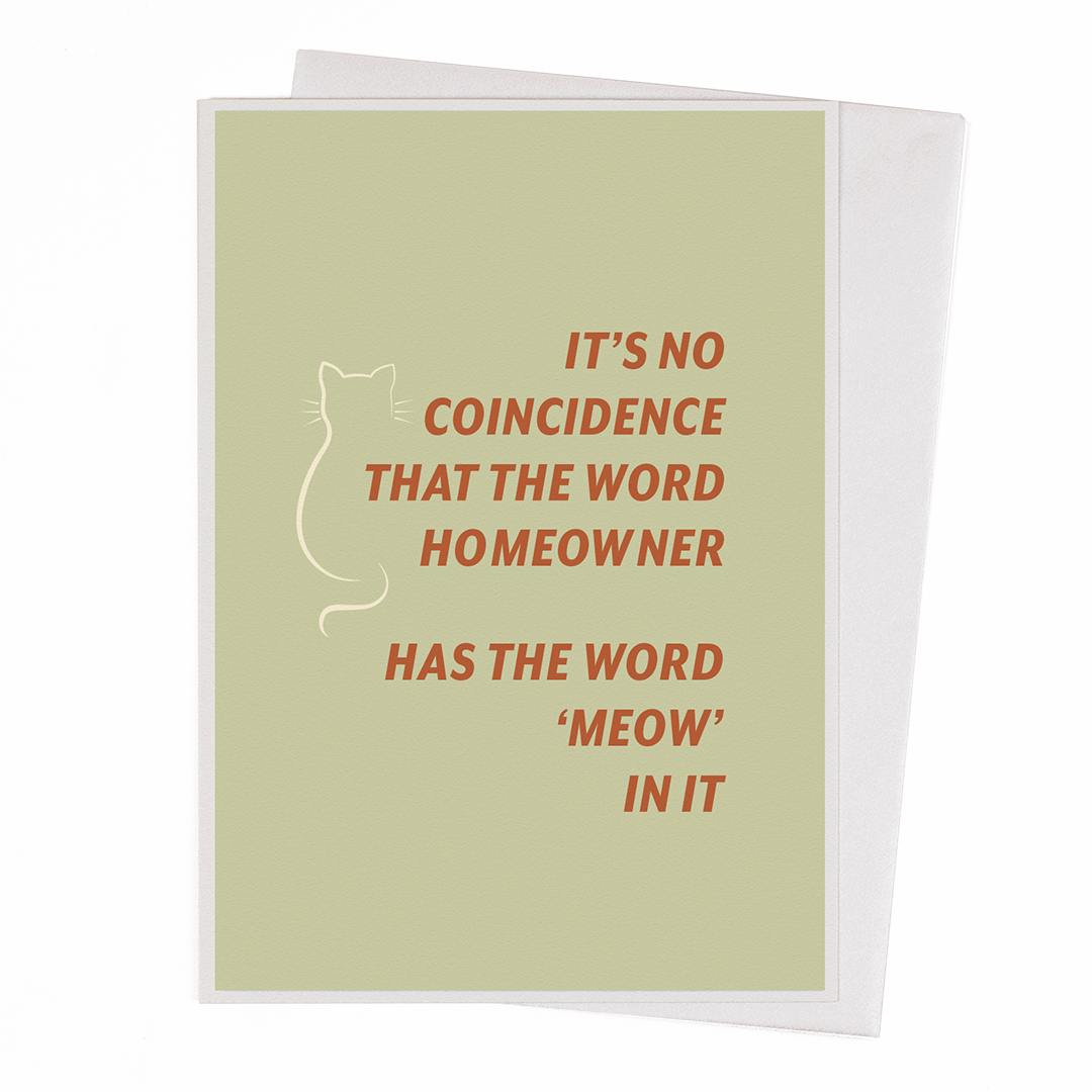 Homeowner | Typographic Greeting Card