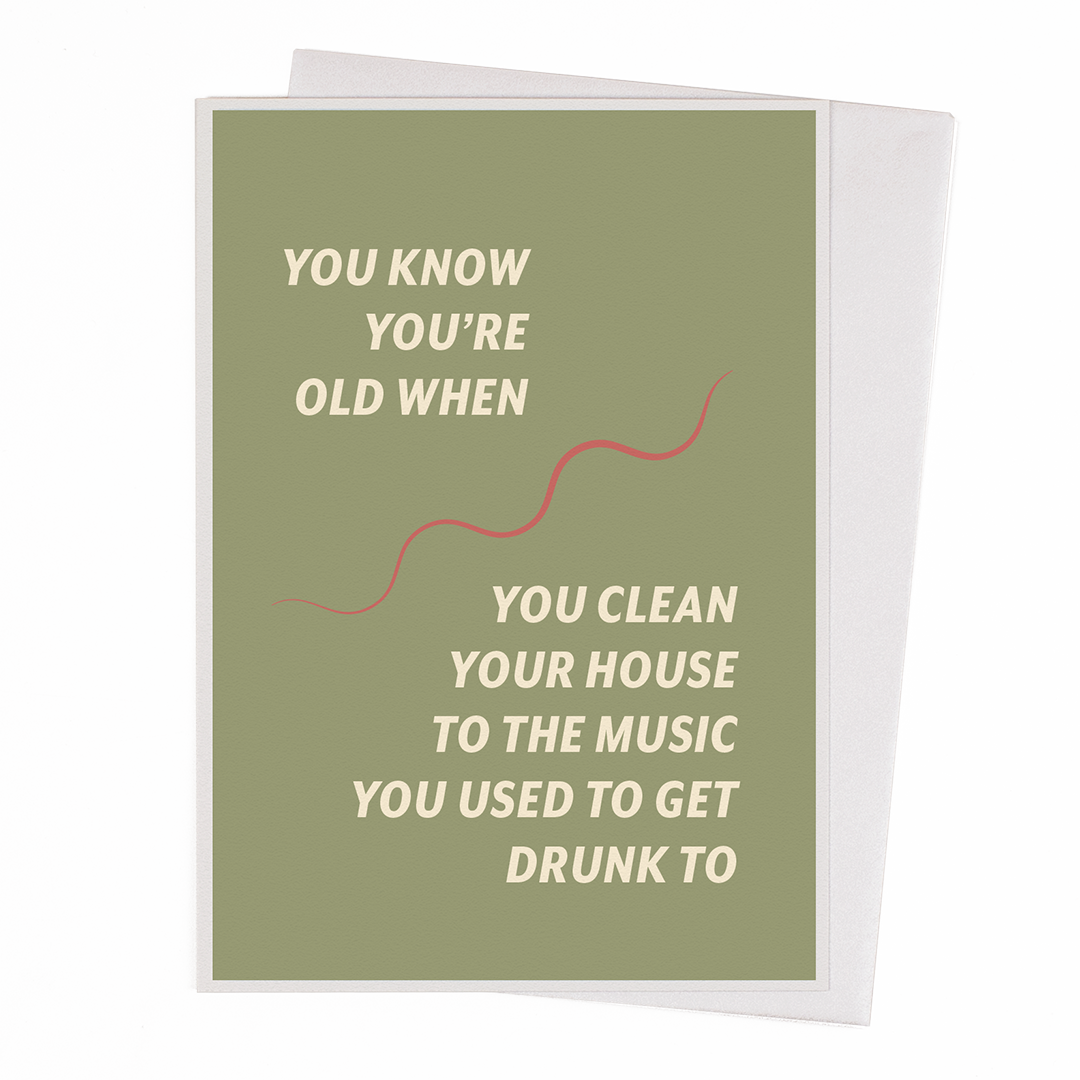 Clean Your House | Typographic Greeting Card