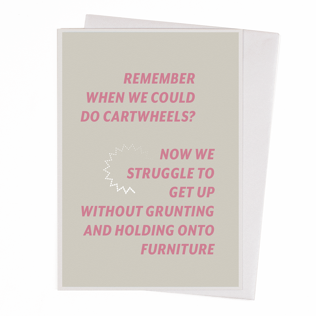 Cartwheels | Typographic Greeting Card