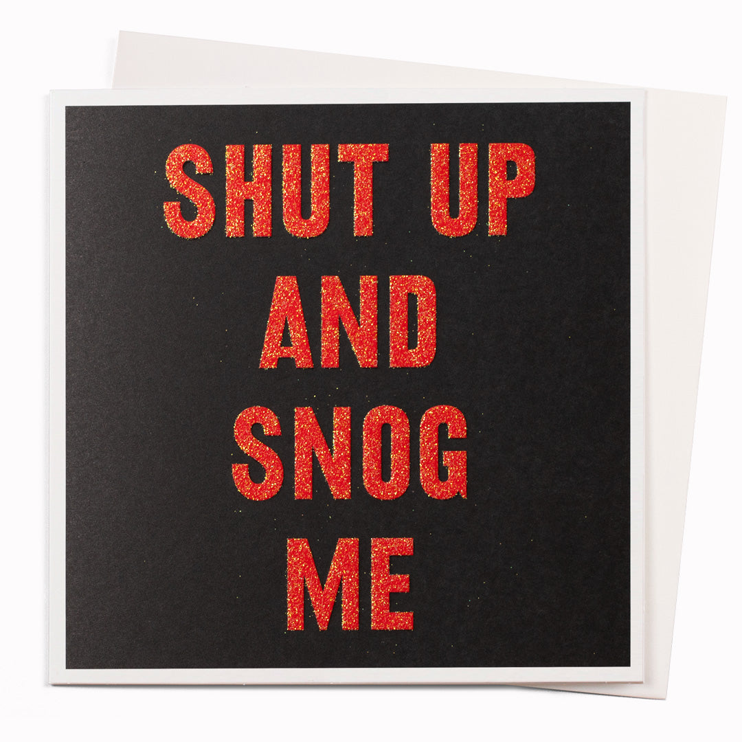 USTUDIO Design Love Art Notecard | Shut Up and Snog Me by Dave Buonaguidi